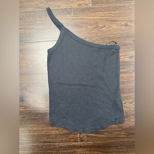We The Free Black One-Shoulder Tank Top
